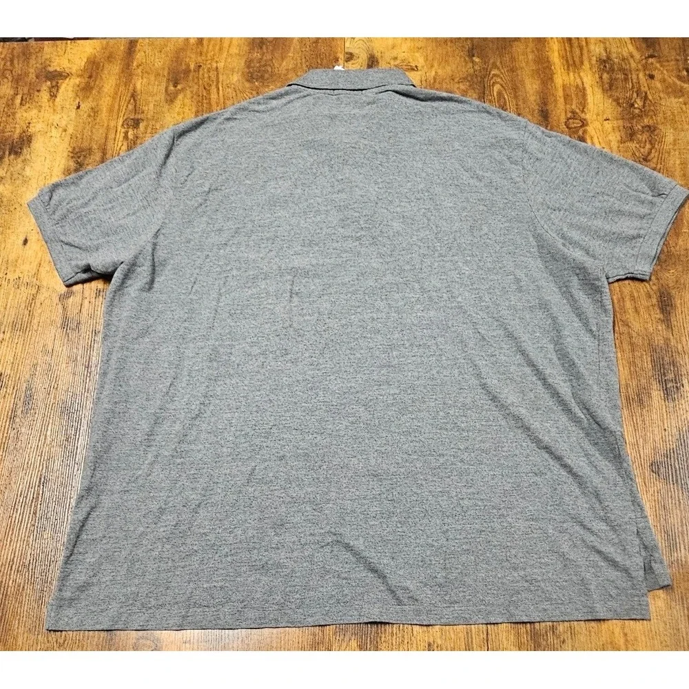 Polo Ralph Lauren Mens Gray Short Sleeve Pique Polo Shirt Big & Tall 4XB